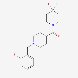 4,4-Difluoro-1-{1-[(2-fluorophenyl)methyl]piperidine-4-carbonyl}piperidine