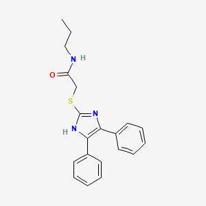 2-[(4,5-diphenyl-1H-imidazol-2-yl)sulfanyl]-N-propylacetamide