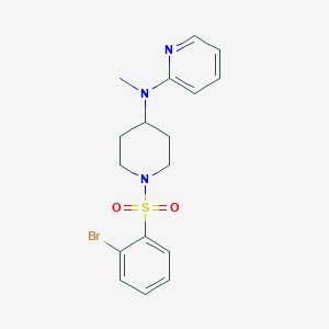 N-[1-(2-bromobenzenesulfonyl)piperidin-4-yl]-N-methylpyridin-2-amine