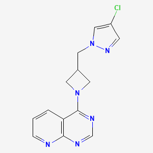 4-chloro-1-[(1-{pyrido[2,3-d]pyrimidin-4-yl}azetidin-3-yl)methyl]-1H-pyrazole