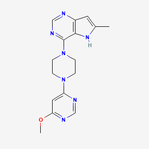 4-methoxy-6-(4-{6-methyl-5H-pyrrolo[3,2-d]pyrimidin-4-yl}piperazin-1-yl)pyrimidine