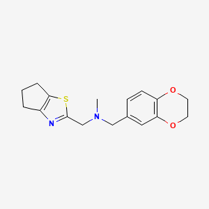 molecular formula C17H20N2O2S B12268786 ({4H,5H,6H-cyclopenta[d][1,3]thiazol-2-yl}methyl)[(2,3-dihydro-1,4-benzodioxin-6-yl)methyl]methylamine 