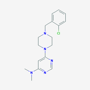 molecular formula C17H22ClN5 B12268807 6-{4-[(2-chlorophenyl)methyl]piperazin-1-yl}-N,N-dimethylpyrimidin-4-amine 