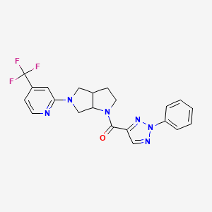 2-[1-(2-phenyl-2H-1,2,3-triazole-4-carbonyl)-octahydropyrrolo[3,4-b]pyrrol-5-yl]-4-(trifluoromethyl)pyridine