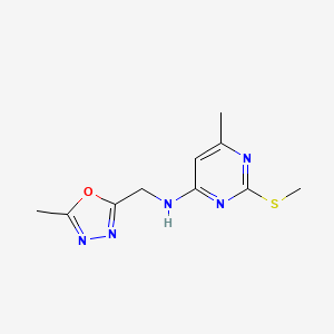 6-methyl-N-[(5-methyl-1,3,4-oxadiazol-2-yl)methyl]-2-(methylsulfanyl)pyrimidin-4-amine