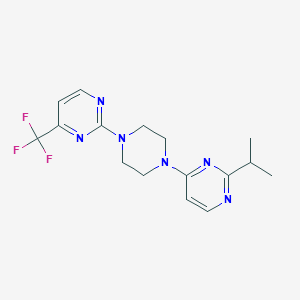 2-{4-[2-(Propan-2-yl)pyrimidin-4-yl]piperazin-1-yl}-4-(trifluoromethyl)pyrimidine