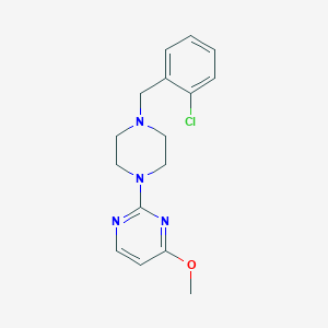 molecular formula C16H19ClN4O B12268905 2-{4-[(2-Chlorophenyl)methyl]piperazin-1-yl}-4-methoxypyrimidine 