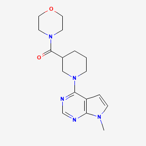 4-(1-{7-methyl-7H-pyrrolo[2,3-d]pyrimidin-4-yl}piperidine-3-carbonyl)morpholine