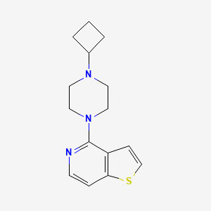 molecular formula C15H19N3S B12268949 1-Cyclobutyl-4-{thieno[3,2-c]pyridin-4-yl}piperazine 