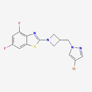 2-{3-[(4-bromo-1H-pyrazol-1-yl)methyl]azetidin-1-yl}-4,6-difluoro-1,3-benzothiazole