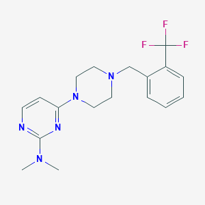 N,N-dimethyl-4-(4-{[2-(trifluoromethyl)phenyl]methyl}piperazin-1-yl)pyrimidin-2-amine