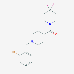 1-{1-[(2-Bromophenyl)methyl]piperidine-4-carbonyl}-4,4-difluoropiperidine