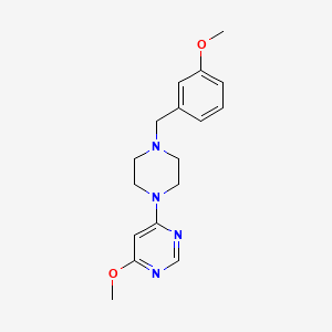 molecular formula C17H22N4O2 B12268998 4-Methoxy-6-{4-[(3-methoxyphenyl)methyl]piperazin-1-yl}pyrimidine 