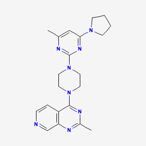 4-Methyl-2-(4-{2-methylpyrido[3,4-d]pyrimidin-4-yl}piperazin-1-yl)-6-(pyrrolidin-1-yl)pyrimidine