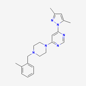 4-(3,5-dimethyl-1H-pyrazol-1-yl)-6-{4-[(2-methylphenyl)methyl]piperazin-1-yl}pyrimidine