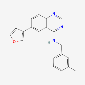 molecular formula C20H17N3O B1226903 6-(3-呋喃基)-N-[(3-甲基苯基)甲基]-4-喹唑啉胺 