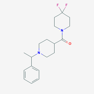 4,4-Difluoro-1-[1-(1-phenylethyl)piperidine-4-carbonyl]piperidine