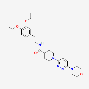 molecular formula C26H37N5O4 B1226906 N-[2-(3,4-二乙氧基苯基)乙基]-1-[6-(4-吗啉基)-3-哒嗪基]-4-哌啶甲酰胺 