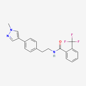 N-{2-[4-(1-methyl-1H-pyrazol-4-yl)phenyl]ethyl}-2-(trifluoromethyl)benzamide