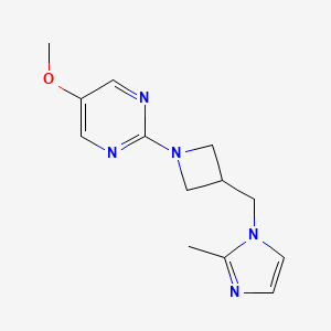 5-methoxy-2-{3-[(2-methyl-1H-imidazol-1-yl)methyl]azetidin-1-yl}pyrimidine