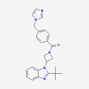 2-tert-butyl-1-(1-{4-[(1H-imidazol-1-yl)methyl]benzoyl}azetidin-3-yl)-1H-1,3-benzodiazole