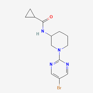 molecular formula C13H17BrN4O B12269109 N-[1-(5-bromopyrimidin-2-yl)piperidin-3-yl]cyclopropanecarboxamide 