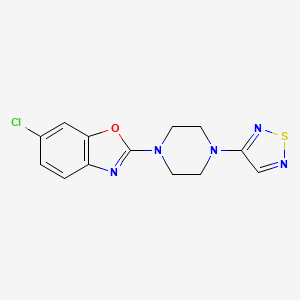 molecular formula C13H12ClN5OS B12269124 6-Chloro-2-[4-(1,2,5-thiadiazol-3-yl)piperazin-1-yl]-1,3-benzoxazole 