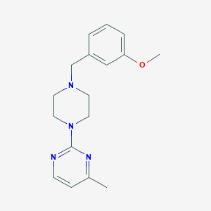 molecular formula C17H22N4O B12269127 2-{4-[(3-Methoxyphenyl)methyl]piperazin-1-yl}-4-methylpyrimidine 