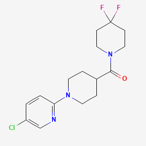 5-Chloro-2-[4-(4,4-difluoropiperidine-1-carbonyl)piperidin-1-yl]pyridine