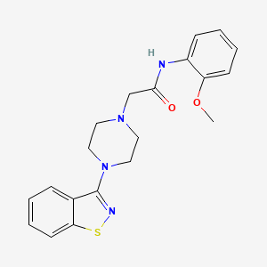 molecular formula C20H22N4O2S B12269139 2-[4-(1,2-benzothiazol-3-yl)piperazin-1-yl]-N-(2-methoxyphenyl)acetamide 