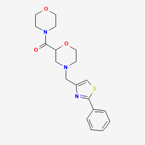 2-(Morpholine-4-carbonyl)-4-[(2-phenyl-1,3-thiazol-4-yl)methyl]morpholine