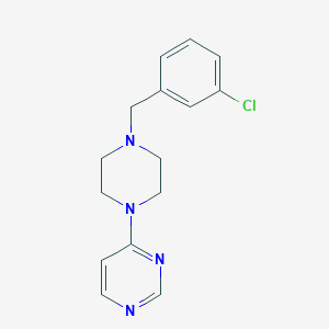 molecular formula C15H17ClN4 B12269158 4-{4-[(3-Chlorophenyl)methyl]piperazin-1-yl}pyrimidine 