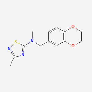 N-[(2,3-dihydro-1,4-benzodioxin-6-yl)methyl]-N,3-dimethyl-1,2,4-thiadiazol-5-amine