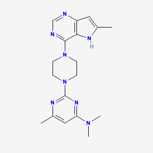 N,N,6-trimethyl-2-(4-{6-methyl-5H-pyrrolo[3,2-d]pyrimidin-4-yl}piperazin-1-yl)pyrimidin-4-amine