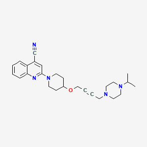 2-[4-({4-[4-(Propan-2-yl)piperazin-1-yl]but-2-yn-1-yl}oxy)piperidin-1-yl]quinoline-4-carbonitrile