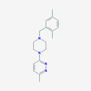 3-{4-[(2,5-Dimethylphenyl)methyl]piperazin-1-yl}-6-methylpyridazine