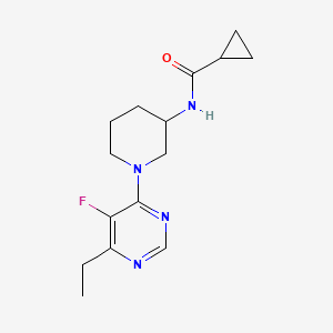 molecular formula C15H21FN4O B12269207 N-[1-(6-ethyl-5-fluoropyrimidin-4-yl)piperidin-3-yl]cyclopropanecarboxamide 