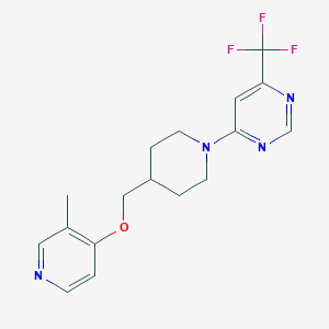 molecular formula C17H19F3N4O B12269211 4-(4-{[(3-Methylpyridin-4-yl)oxy]methyl}piperidin-1-yl)-6-(trifluoromethyl)pyrimidine 