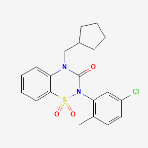 2-(5-Chloro-2-methylphenyl)-4-(cyclopentylmethyl)-1,1-dioxo-1lambda6,2,4-benzothiadiazin-3-one