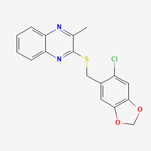 2-{[(6-Chloro-2H-1,3-benzodioxol-5-YL)methyl]sulfanyl}-3-methylquinoxaline