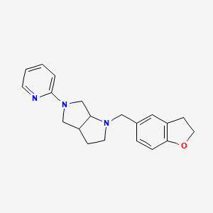 molecular formula C20H23N3O B12269266 2-{1-[(2,3-Dihydro-1-benzofuran-5-yl)methyl]-octahydropyrrolo[2,3-c]pyrrol-5-yl}pyridine 