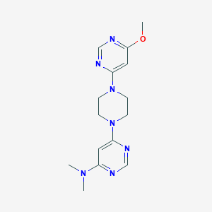 6-[4-(6-methoxypyrimidin-4-yl)piperazin-1-yl]-N,N-dimethylpyrimidin-4-amine