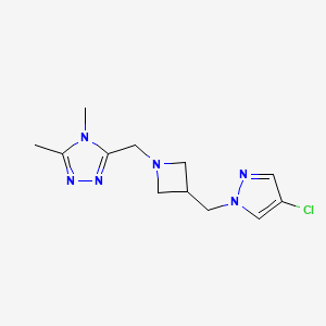 3-({3-[(4-chloro-1H-pyrazol-1-yl)methyl]azetidin-1-yl}methyl)-4,5-dimethyl-4H-1,2,4-triazole