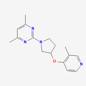 4,6-Dimethyl-2-{3-[(3-methylpyridin-4-yl)oxy]pyrrolidin-1-yl}pyrimidine