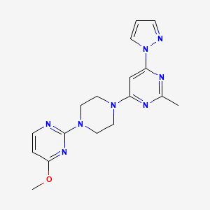 4-[4-(4-methoxypyrimidin-2-yl)piperazin-1-yl]-2-methyl-6-(1H-pyrazol-1-yl)pyrimidine