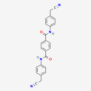 molecular formula C24H18N4O2 B12269318 N1,N4-bis[4-(cyanomethyl)phenyl]benzene-1,4-dicarboxamide 