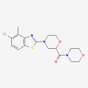 5-Chloro-4-methyl-2-[2-(morpholine-4-carbonyl)morpholin-4-yl]-1,3-benzothiazole