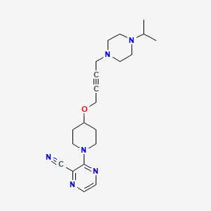 3-[4-({4-[4-(Propan-2-yl)piperazin-1-yl]but-2-yn-1-yl}oxy)piperidin-1-yl]pyrazine-2-carbonitrile