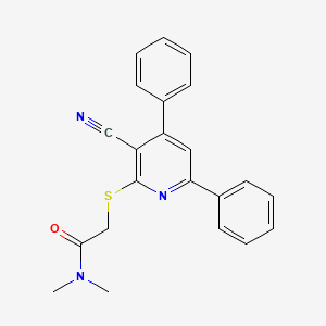 2-[(3-cyano-4,6-diphenylpyridin-2-yl)sulfanyl]-N,N-dimethylacetamide