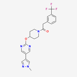 1-(4-{[5-(1-methyl-1H-pyrazol-4-yl)pyrimidin-2-yl]oxy}piperidin-1-yl)-2-[3-(trifluoromethyl)phenyl]ethan-1-one